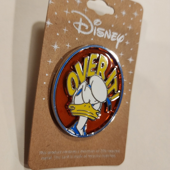 Disney Donald Duck Over It Stained Glass Enamel Pin NEW - Picture 5 of 9